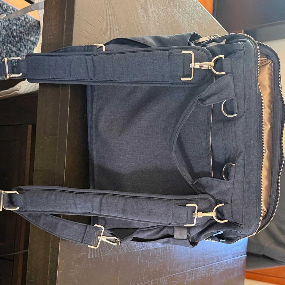 Ju-Ju-Be Navy and Tan Baby Bag